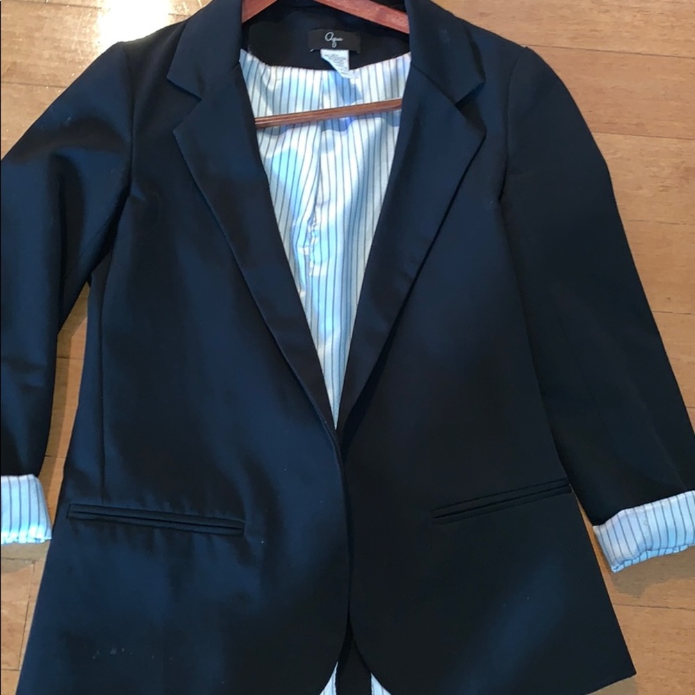 Aqua size small black fitted blazer